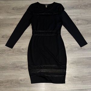 Rue21 Black Long Sleeve Sheath Dress for Cocktail